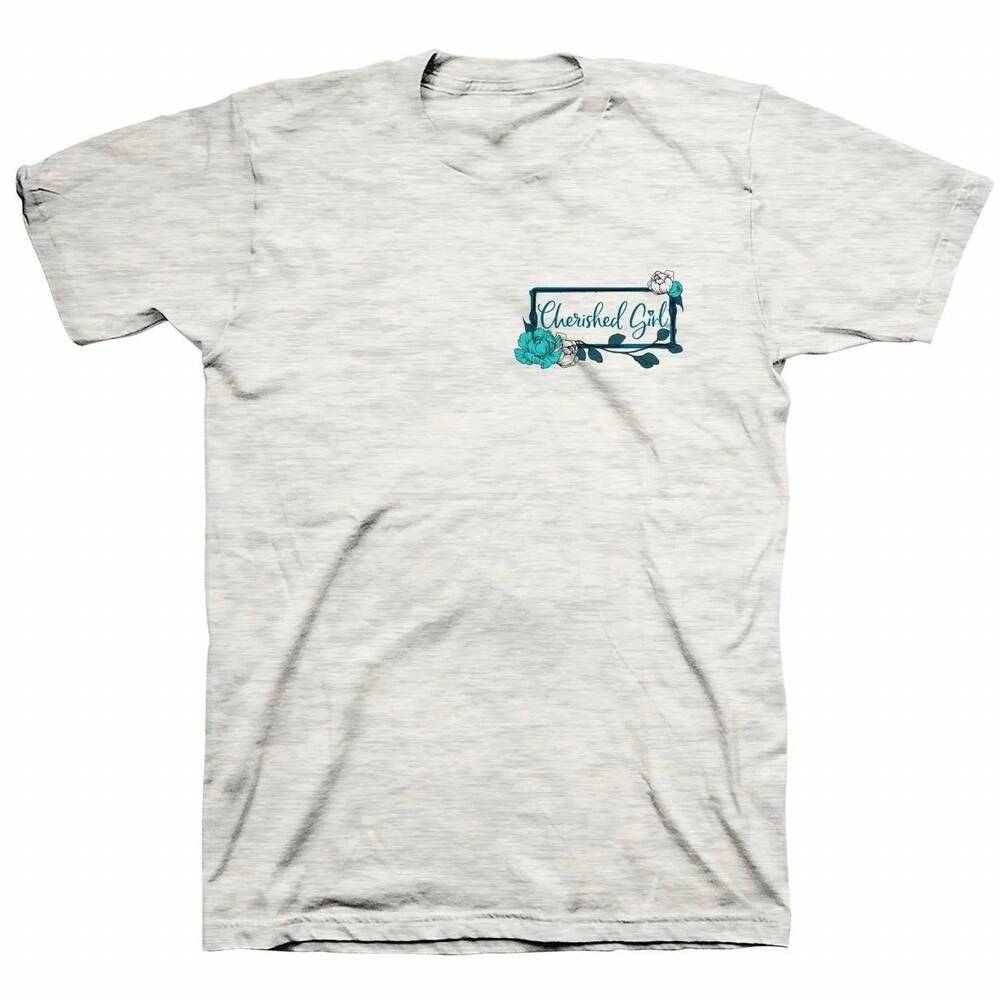 NEW CHERISHED GIRL women's country barn tee - plus in oatmeal heather